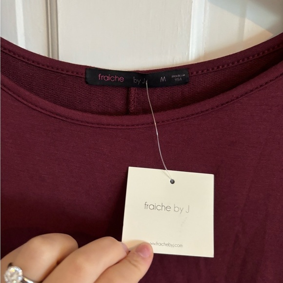 Frachie by J maroon gathered mini dress size M new - Picture 2 of 5